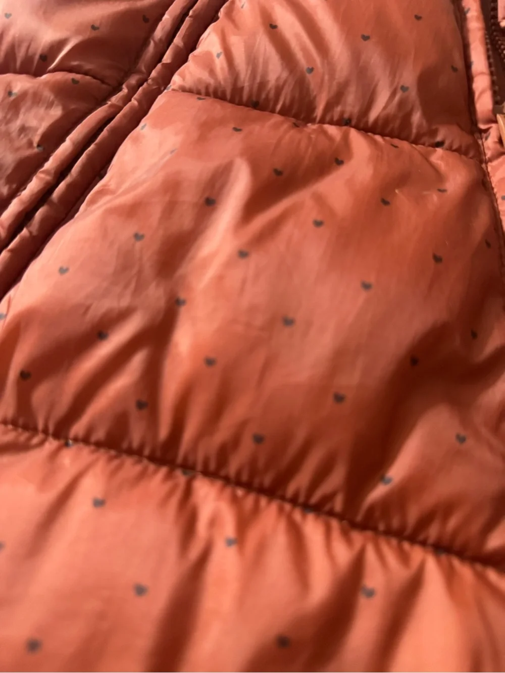 GAP Baby Quilted Rust Dot Snowsuit with Sherpa Lining